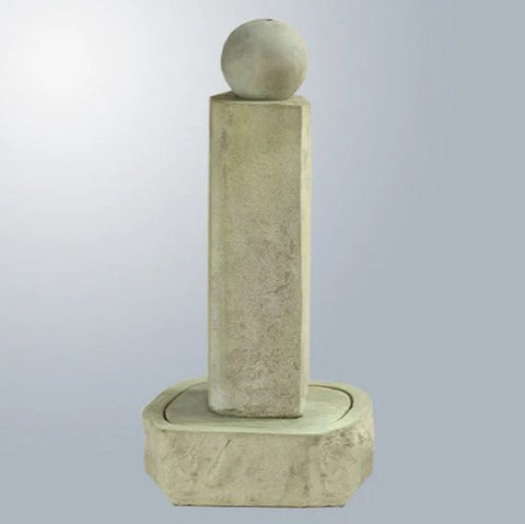 Giannini Garden Rock Pillar Fountain With Ball