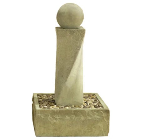 Giannini Garden Rustic Mod Twist Fountain With Ball