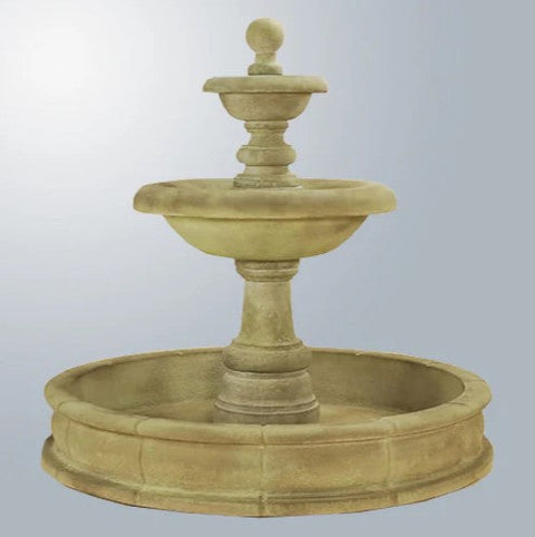 Giannini Garden Villa Santini Two Tier Pond Fountain Tall