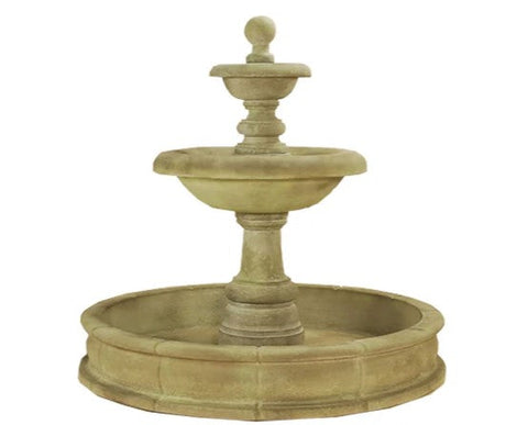 Giannini Garden Villa Santini Two Tier Pond Fountain Tall