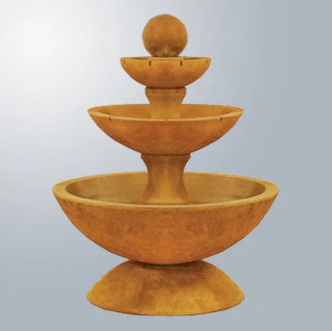 Giannini Garden Terso Three Tier Fountain Short With Spillways