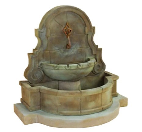 Giannini Garden Liguria Wall Fountain With Step For Spout