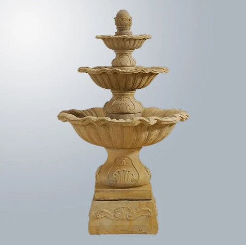 Giannini Garden Regina Three Tier Fountain With Base