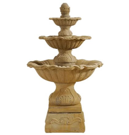Giannini Garden Regina Three Tier Fountain With Base