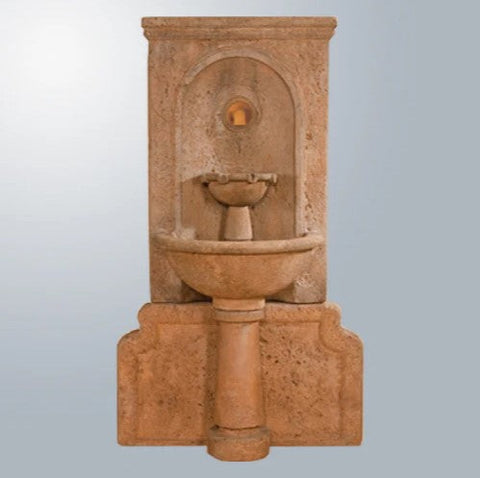 Giannini Garden Imperia Antica Wall Fountain With Concrete Elbow Spout