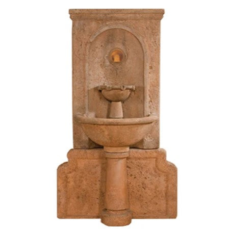 Giannini Garden Imperia Antica Wall Fountain With Concrete Elbow Spout