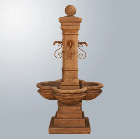 Giannini Garden Avignon Courtyard Fountain For Rustic Iron Spouts