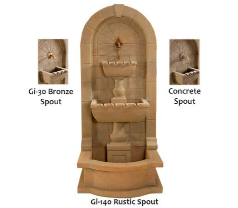 Giannini Garden Monterosso Wall Fountain With Pond