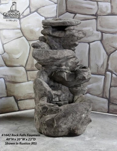 Giannini Garden Rock Falls Fountain