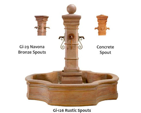 Giannini Garden Avignon Monaco Pond Fountain For Spouts