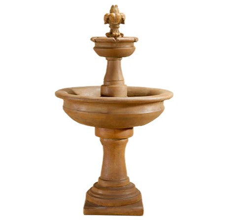 Giannini Garden Fleur De Lis Two Tier Fountain