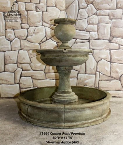 Giannini Garden Cannes Pond Fountain