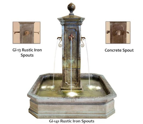 Giannini Garden Anduze Colonne Fountain For Spouts