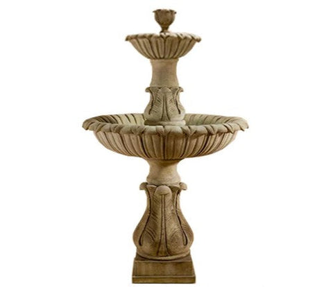 Giannini Garden Calanthia Two Tier Fountain With Lotus Finial