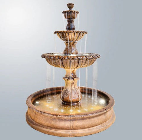 Giannini Garden Calanthia Three Tier Pond Fountain