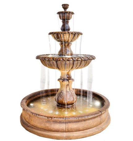 Giannini Garden Calanthia Three Tier Pond Fountain