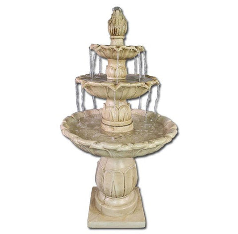 Giannini Garden Arcea Lotus Three Tier Fountain