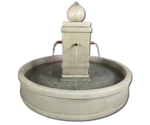 Giannini Garden Napa Round Pond Fountain with Copper Spouts