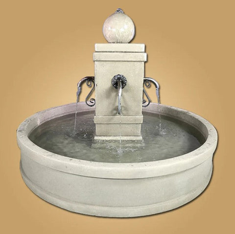Giannini Garden Napa Round Pond Fountain for Rustic Spouts