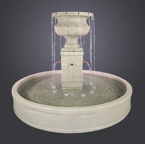 Giannini Garden Piazza Aventino Pond Fountain w/ Copper Spouts