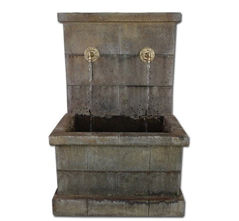 Giannini Garden Antibes Deux Wall Fountain for Bronze Spouts