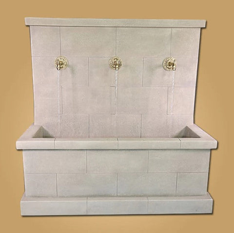 Giannini Garden Antibes Trois Wall Fountain for Bronze Spouts