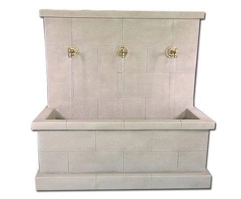 Giannini Garden Antibes Trois Wall Fountain for Bronze Spouts