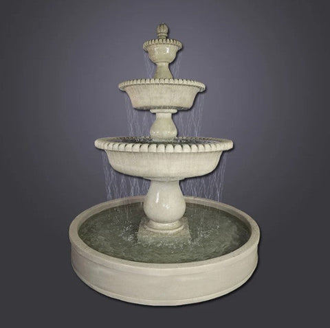 Giannini Garden Malibu Three Tier Pond Fountain