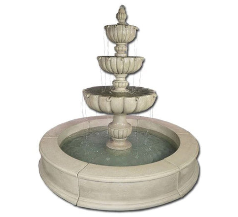Giannini Garden Urbino Grande Three Tier Easy Pond Fountain