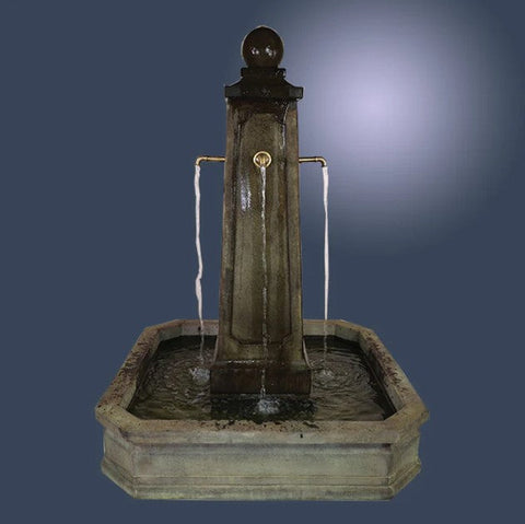 Giannini Garden Promenade Carre Pond Fountain for Bronze Spouts