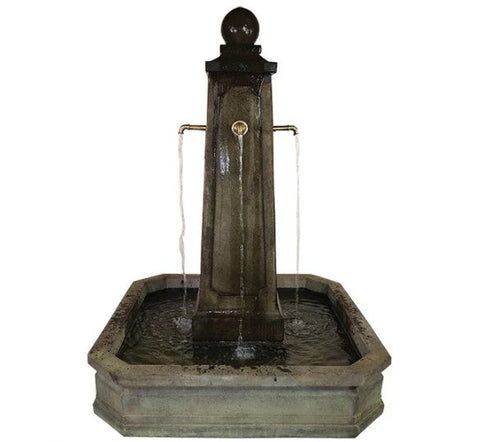 Giannini Garden Promenade Carre Pond Fountain for Bronze Spouts