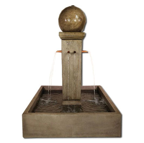 Giannini Garden Quadrum Courtyard Fountain with Ball