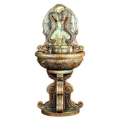 Sea Horse Sculptural Wall Fountain With Plain White Background