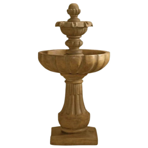 Serafina Two Tier Fountain With Plain White Background
