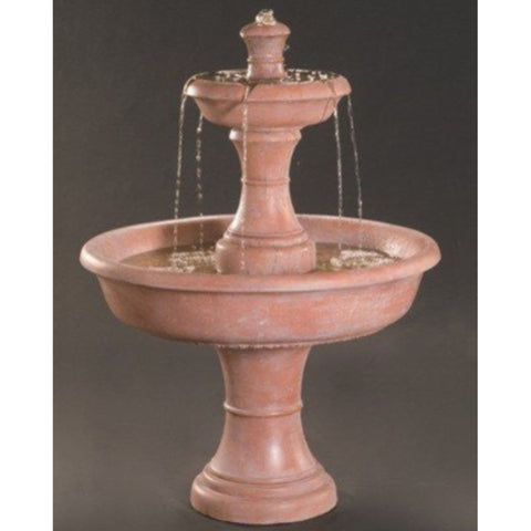 Shasta Two Tier Garden Fountain With Dark Background