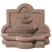 Shell Quatrefoil Decorative Wall Water Feature Plain White Background