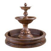 Sienna Pond Fountain With Plain White Background