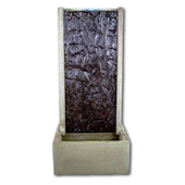 Slate Water Wall Tall With Plain White Background