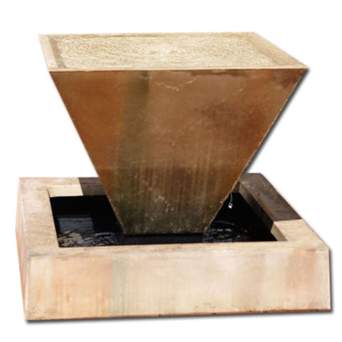 Small Oblique Outdoor Fountain By Gist With Plain White Background
