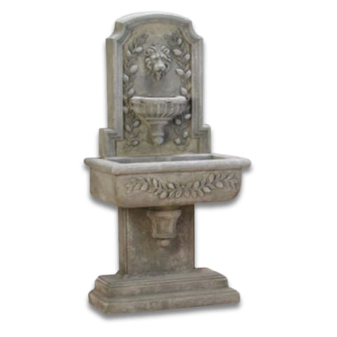 Sorrentine Wall Outdoor Fountain With Plain White Background