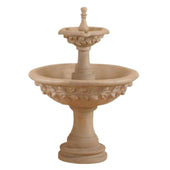 Sorrento Lemon Two Tier Fountain With Plain White Background
