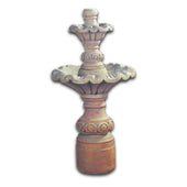 Spanish Garden Fountain With Plain White Background