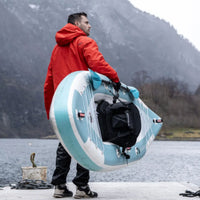 Thumbnail for Spinera Adriatic 430 Inflatable Kayak With A Man Carrying Kayak By Mountain Lake