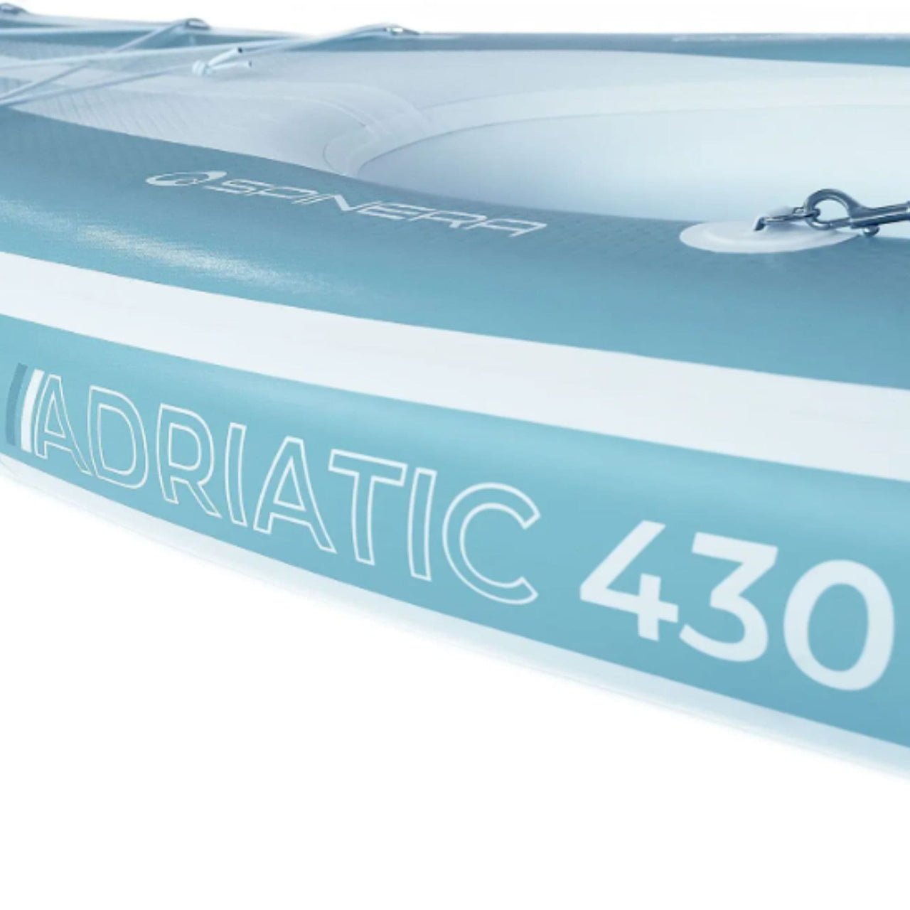 Spinera Adriatic 430 Kayak Close-Up Side View With Product Wording