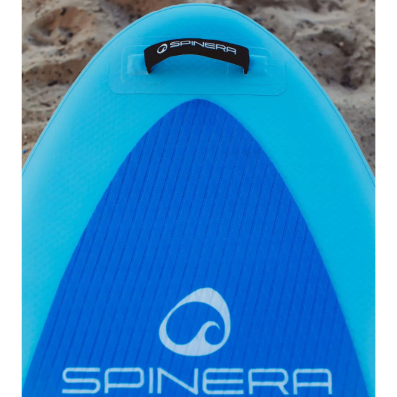Spinera Family SUP 13.0 Close-Up of Handle with Logo