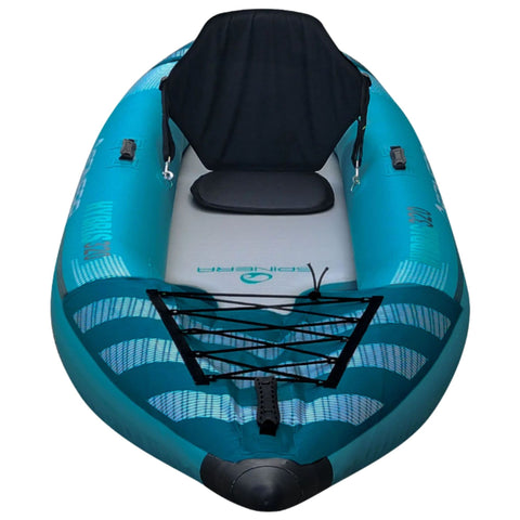 Spinera Hybris 320 Inflatable Kayak Front View And The Chair Is Facing Front