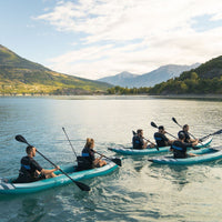 Thumbnail for Spinera Hybris 320 Inflatable Kayak With A Group Kayaking On Beautiful Landscape Surrounded