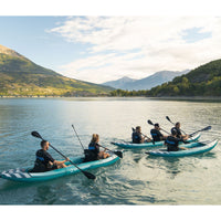 Thumbnail for Spinera Hybris 410 Inflatable Kayak With A Group Kayaking And Paddling On Calm Waters