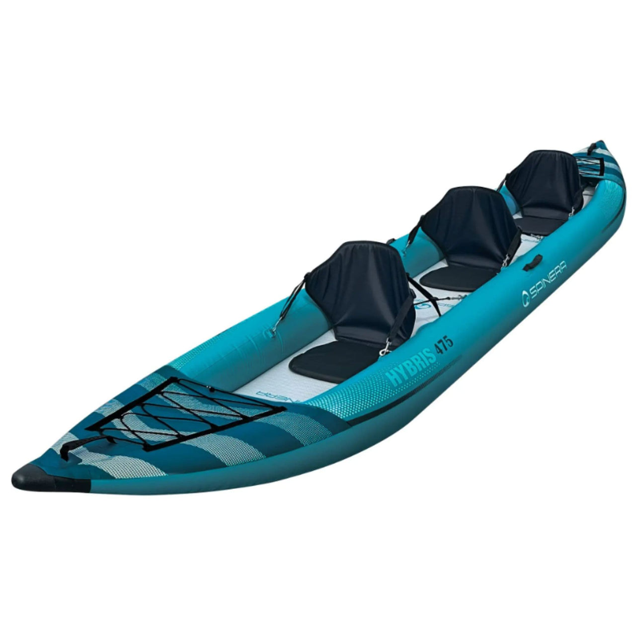 Spinera Hybris 500 Inflatable Kayak Slightly Facing To The Left With Three Seats
