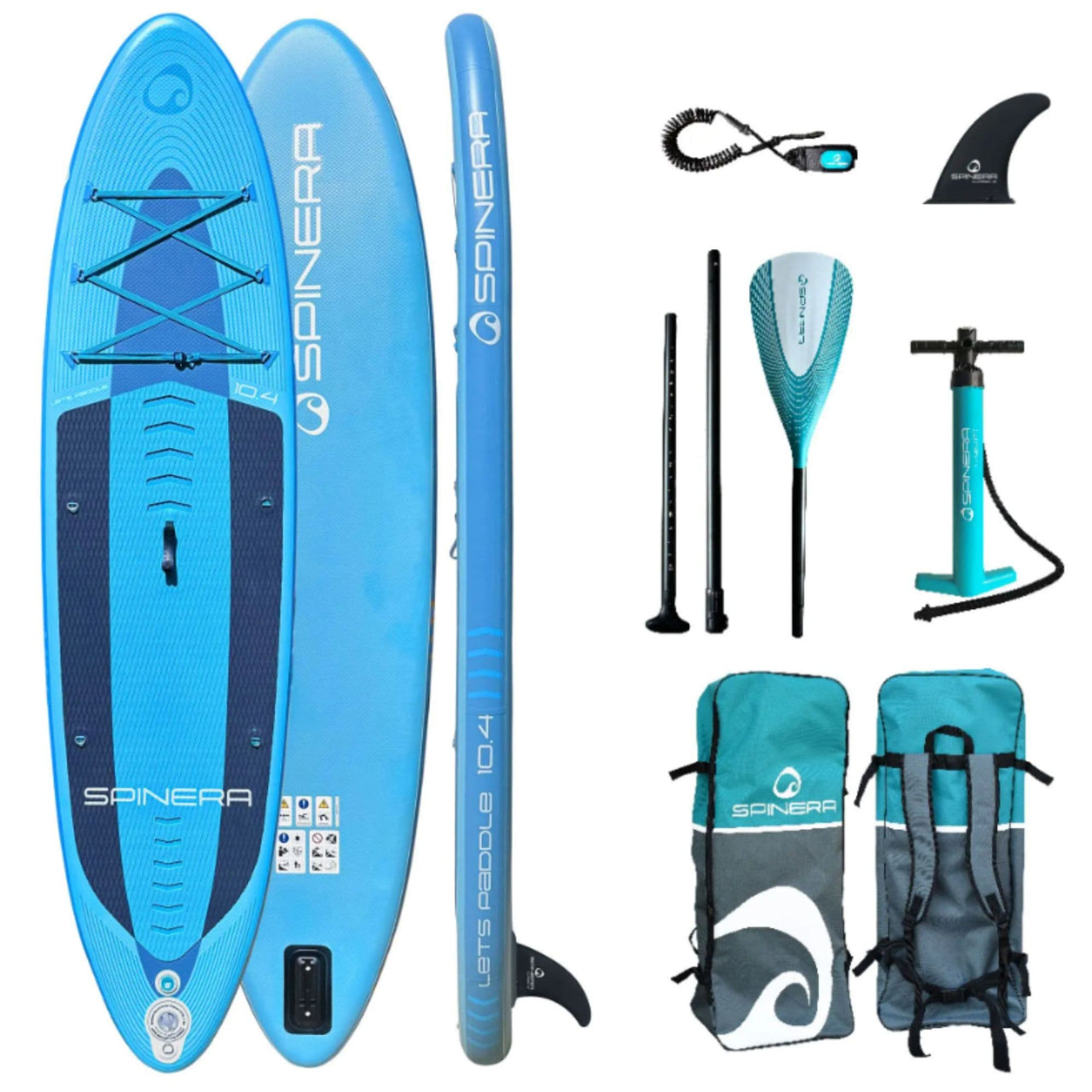 Spinera Lets Paddle 10.4 Paddle Board Inclusions or Complete Set